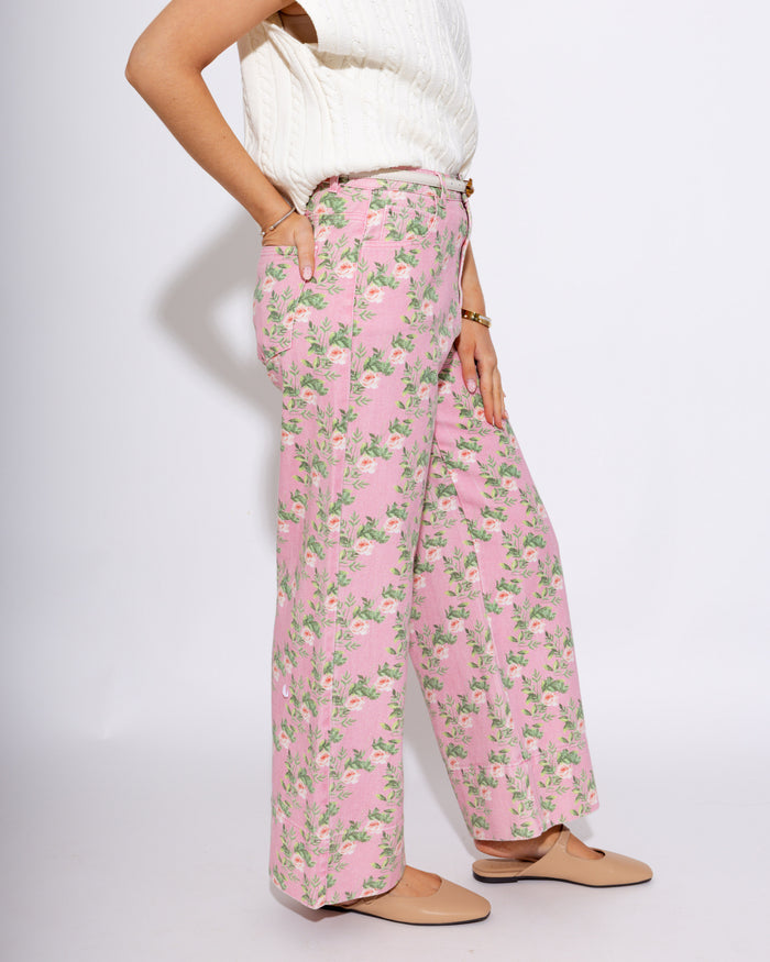 Romantic Rose Wide Leg Pants