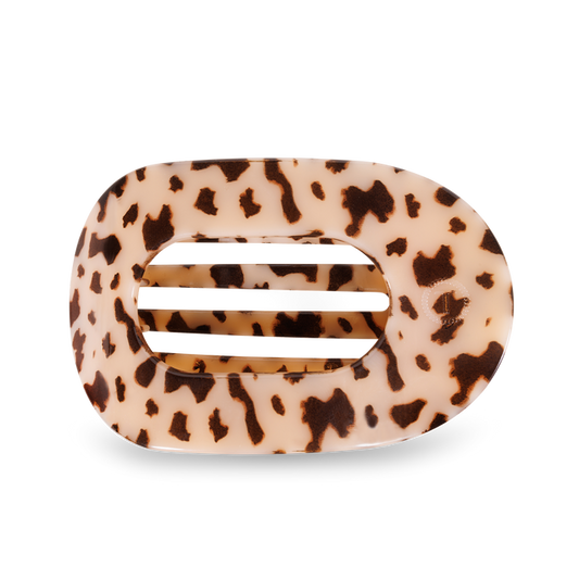 Round Flat Hair Clip | Large | Blonde Tortoise