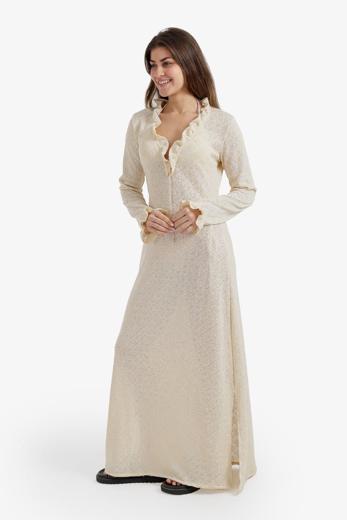 Ruffle-Trimmed Beach Dress
