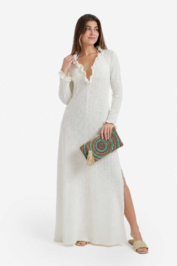 Ruffle-Trimmed Beach Dress