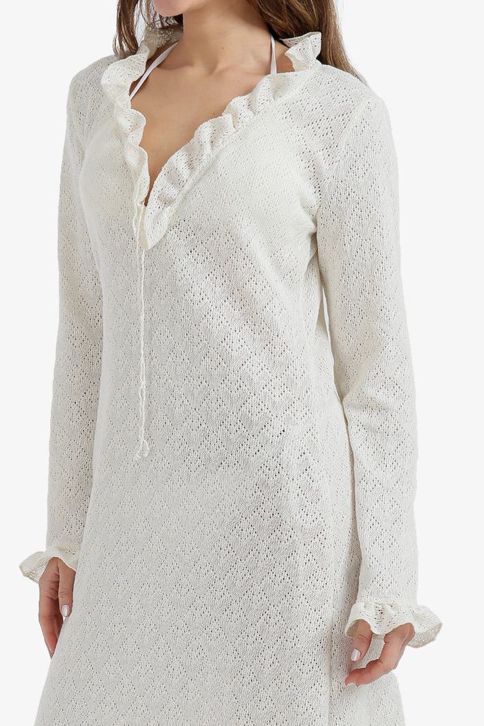 Ruffle-Trimmed Beach Dress