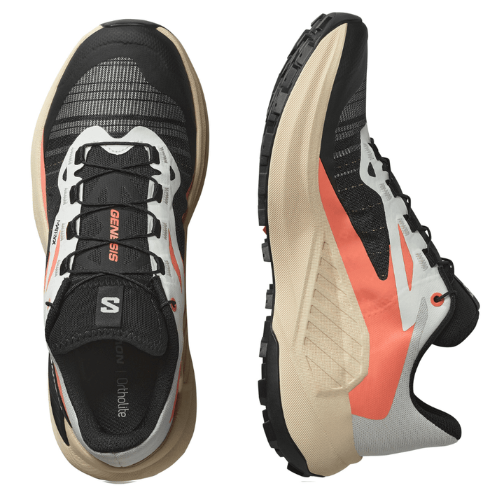 Salomon Shoes Salomon Women's Genesis Trail Running Shoes in Fusion Coral/Tender Peach/Black SS25 - Up and Running