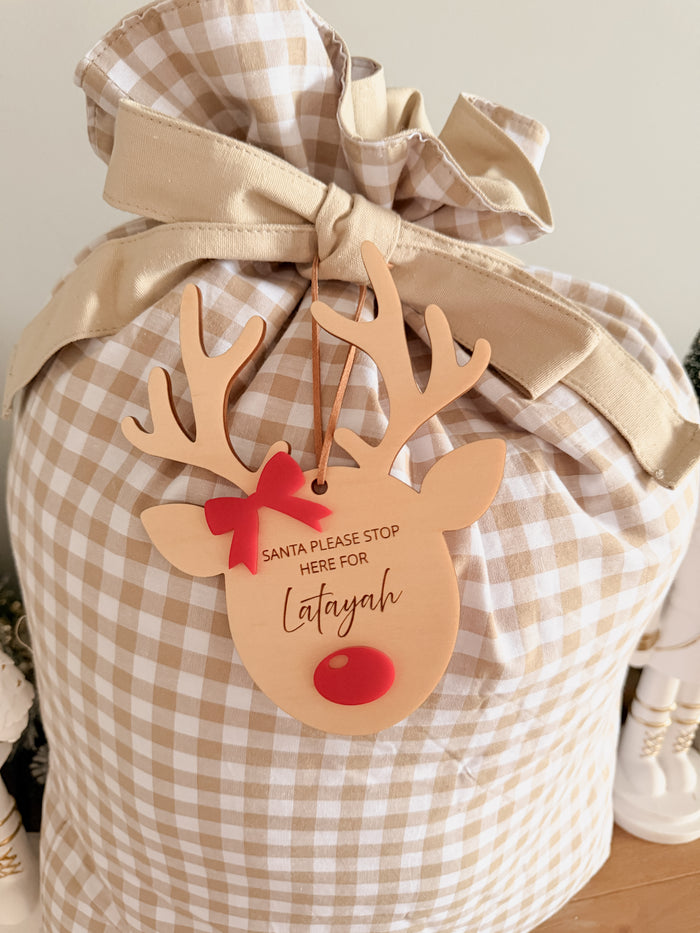 SANTA SACK | GINGHAM
