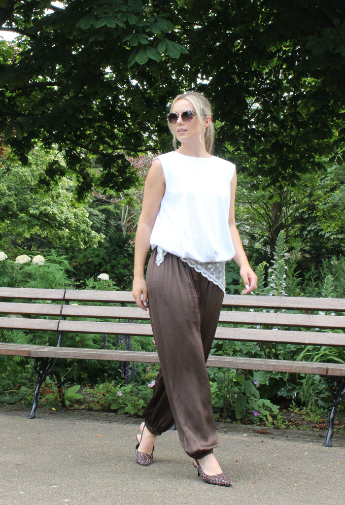 Satin Effect Balloon Trousers