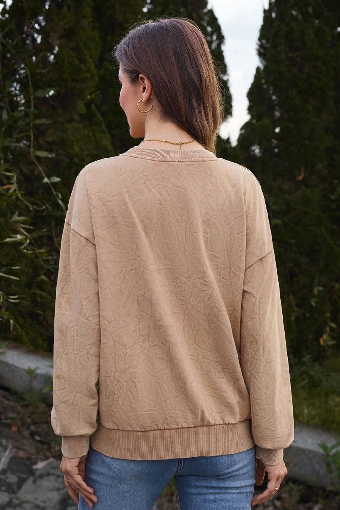 Saved by grace Embroidery Mineral Wash Sweatshirt