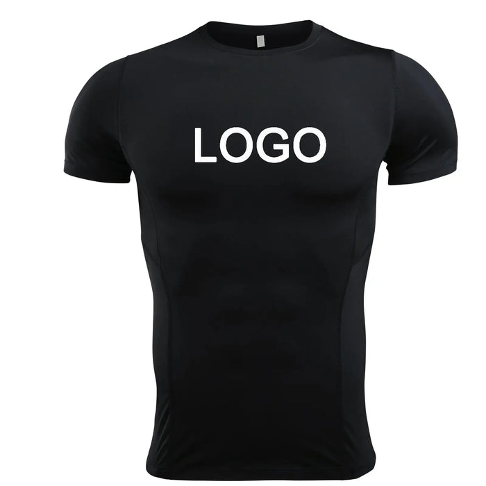 Custom Short Sleeve Sports Tops Seamless Dry Fit Sports Men's Compression Gym Wear Men Gym Tights Gym Fitness Wear
