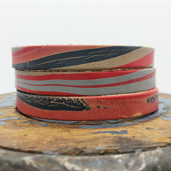 Silver Red Split Cuff - No One Alike