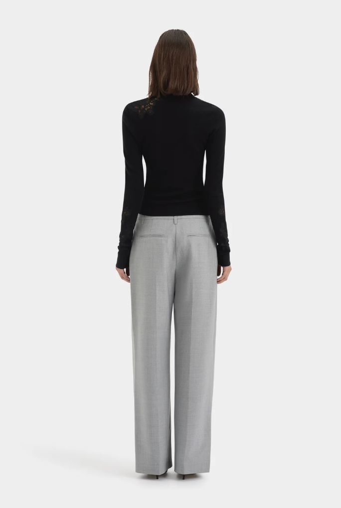 SIR. Saeli Long Sleeve Top - Black