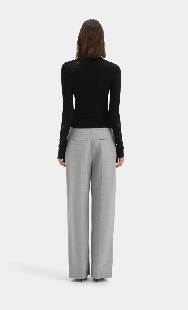 SIR. Saeli Long Sleeve Top - Black