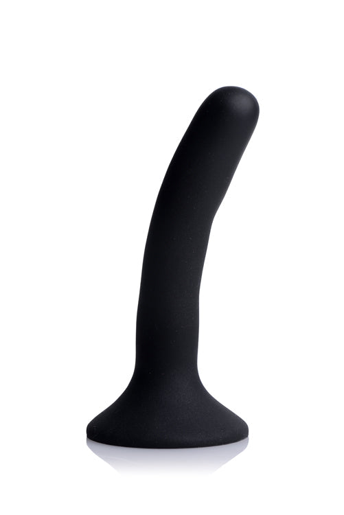 Slender Black Silicone Strap-On Dildo Image 3