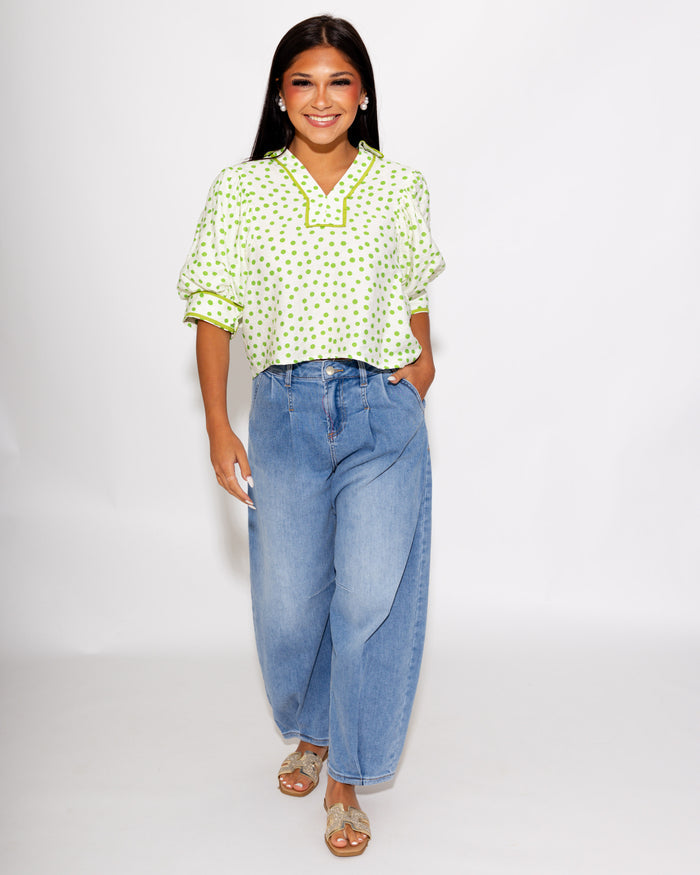 Slouchy Crop Wide Leg Jeans