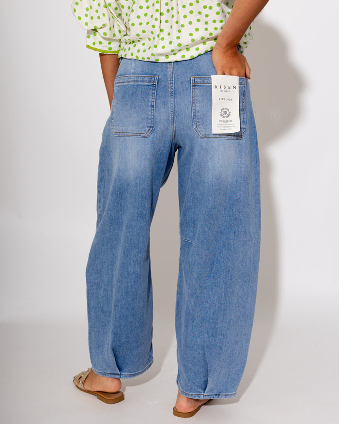 Slouchy Crop Wide Leg Jeans
