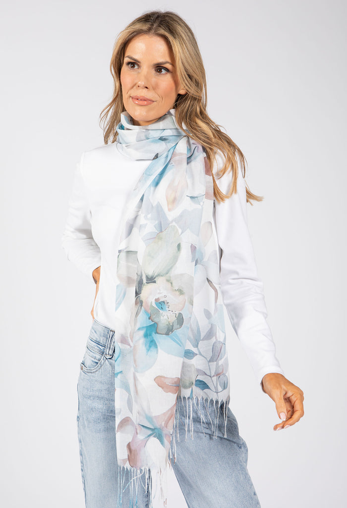 Soft Blossom Print Scarf