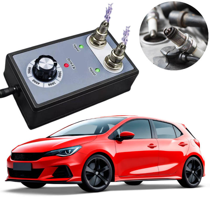 Spark Plug Tester Dual Hole Diagnostic Tool 12V Gasoline Car Ignition Analyzer