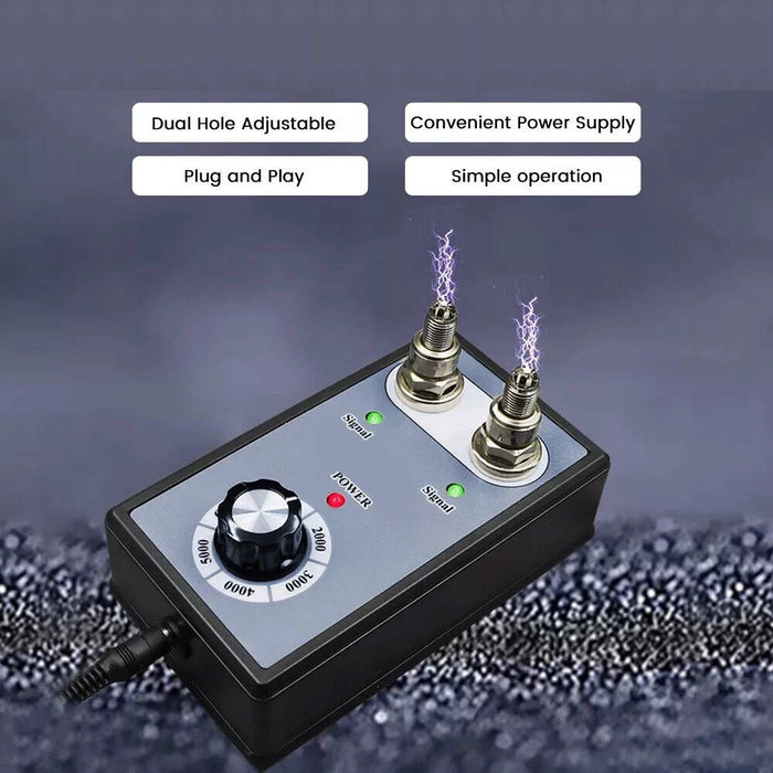 Spark Plug Tester Dual Hole Diagnostic Tool 12V Gasoline Car Ignition Analyzer