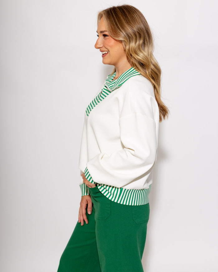 Sporty Chic Half-Zip Top