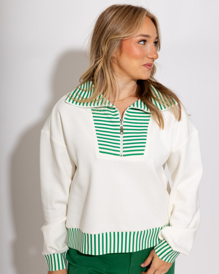 Sporty Chic Half-Zip Top