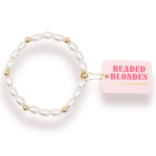 Stacy Pearl Bracelet in Gold