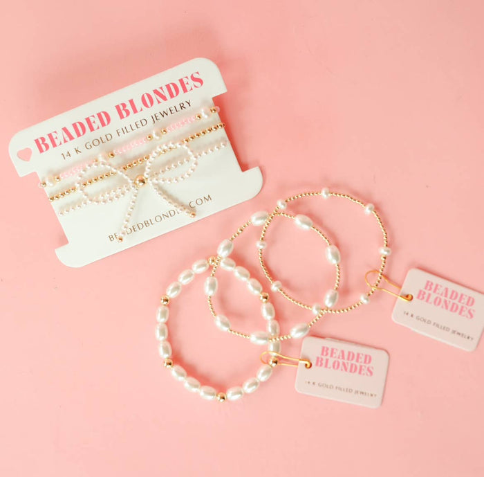 Stacy Pearl Bracelet in Gold
