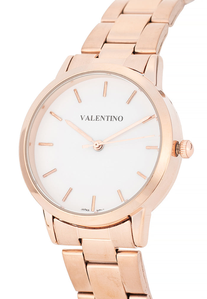 Valentino Stainless Steel Strap Analog Watch for Women 20122540-WHITE DIAL-Watch Portal Philippines