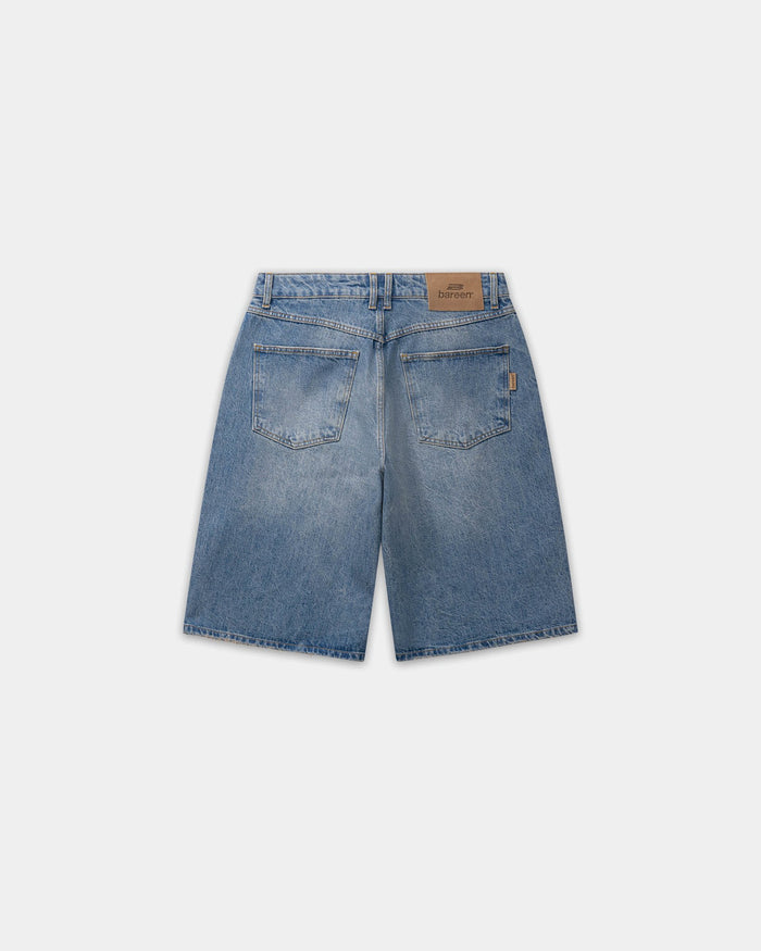 Straight Denim Shorts, Women - Faded Blue
