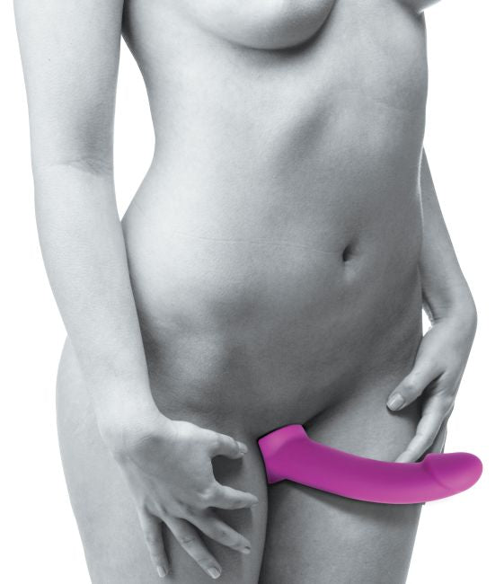 Strap U Vibrating Strapless Silicone Strap-on Dildo Image 1