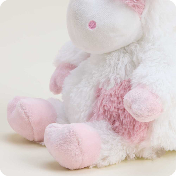 microwavable lavender scented pink cow stuffed animal junior size warmies