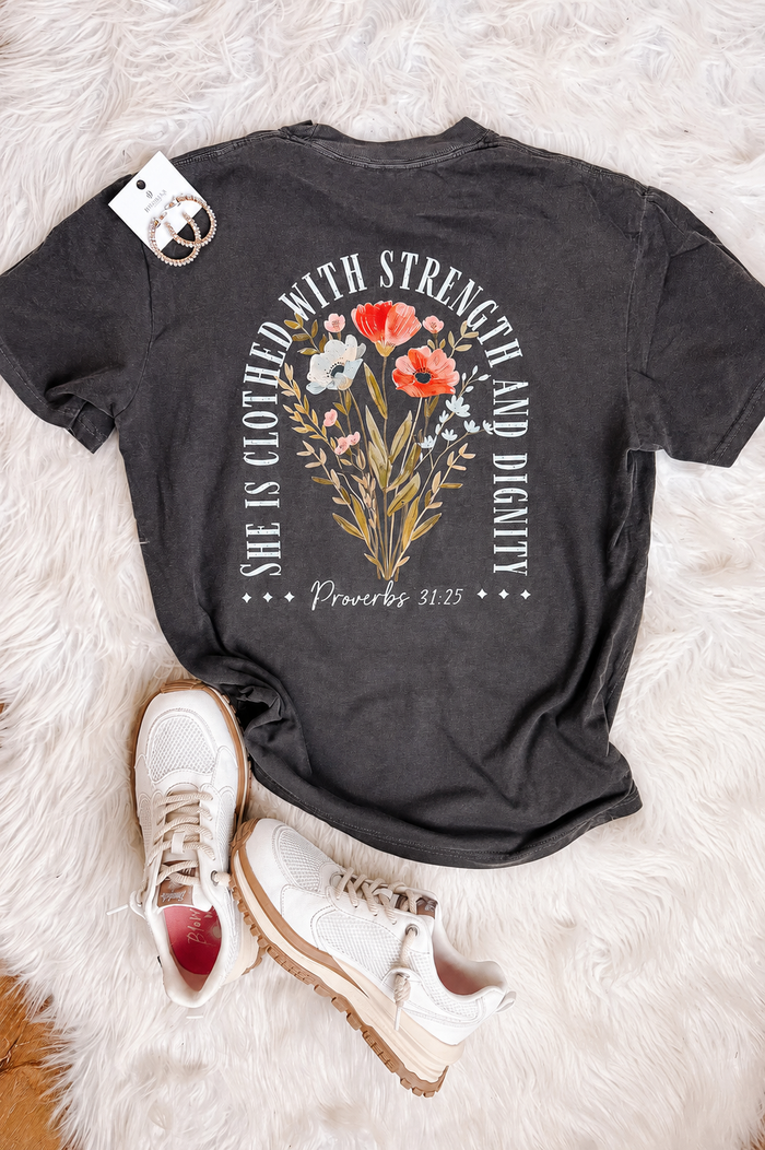 Strength & Dignity Graphic Tee - Pepper