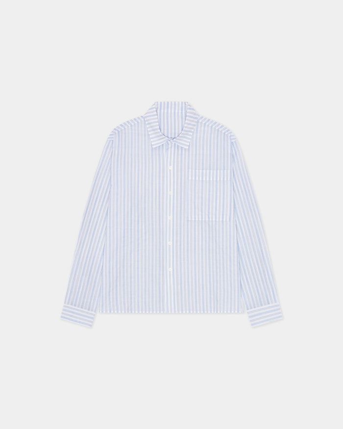 Striped Button-Up Shirt - Blue Stripe
