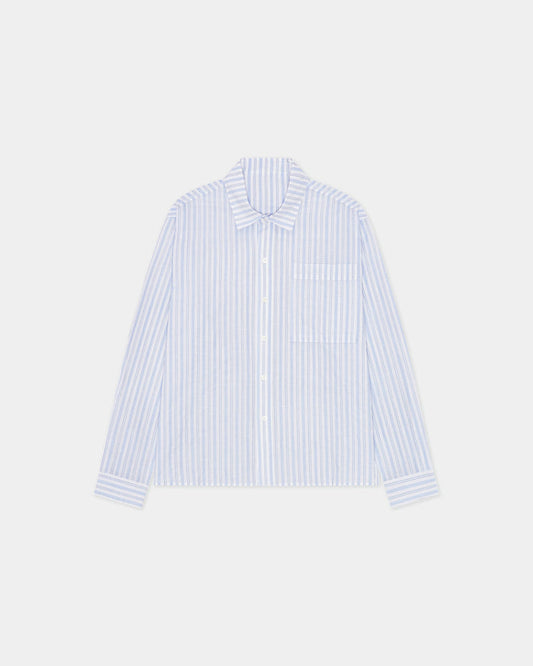 Striped Button-Up Shirt - Blue Stripe
