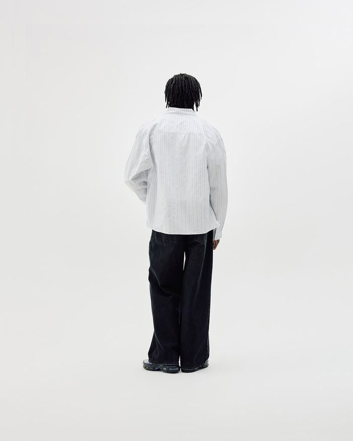 Striped Button-Up Shirt - Blue Stripe
