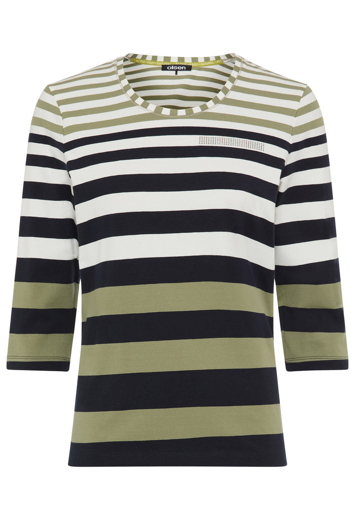 Striped Round Neck Top