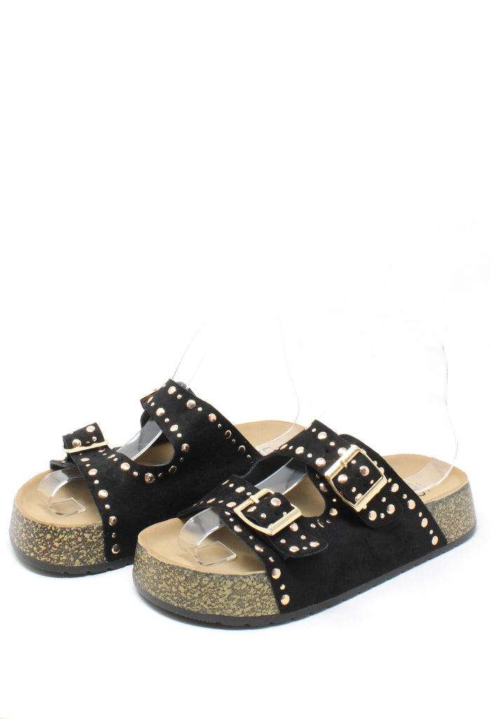 Studded Double Strap Sandals
