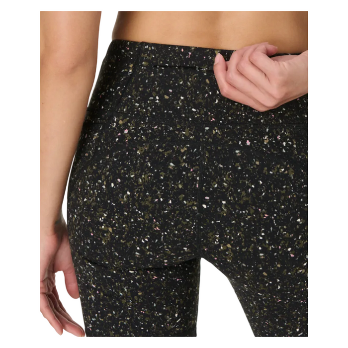 Sweaty Betty Power 6" Biker Shorts in Green Ditsy/Terrain Print SS26