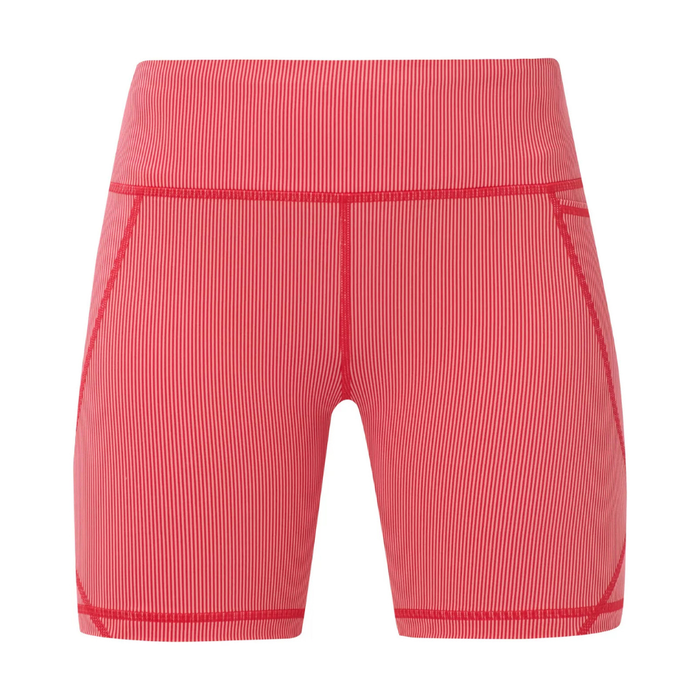Sweaty Betty Power 6" Biker Shorts in Red Micro Stripe Print SS26