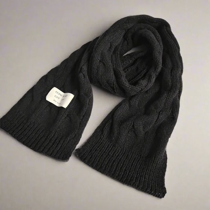 Sweet Labeling 8-Word Twist Apricot Women's Small Scarf in Deer Plush Fabric for Warmth and Style - Allen-Fitness