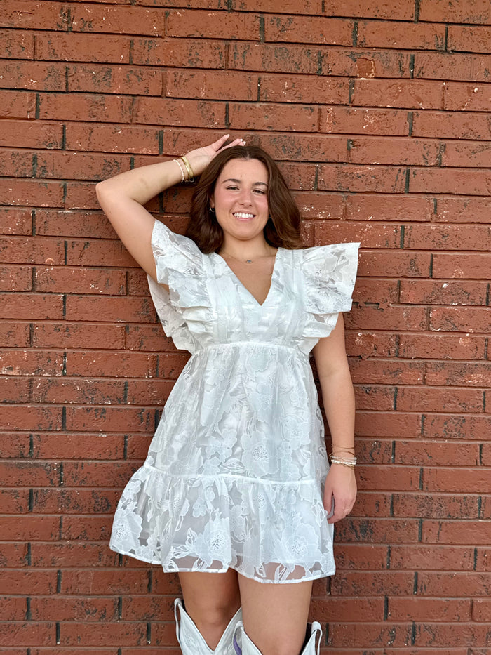 Sweetheart Lace White Dress