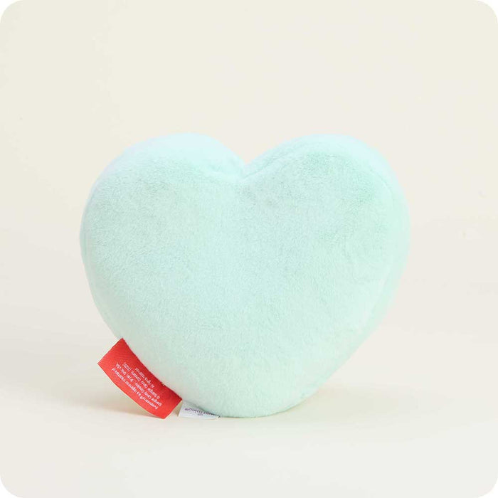 microwavable sweethearts green xoxo conversation heart warmies stuffed animal back view