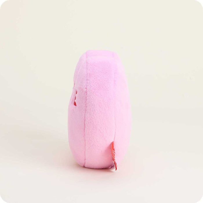 microwavable sweethearts pink bestie conversation heart warmies stuffed animal side view