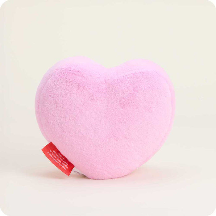 microwavable sweethearts pink bestie conversation heart warmies stuffed animal back view