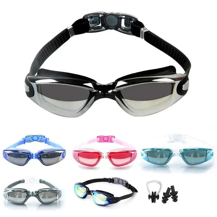 Swimming Goggles for Men & Women – Anti-Fog UV Protection, Waterproof, Adjustable Silicone Swim Goggles for Adults & Kids - Allen-Fitness