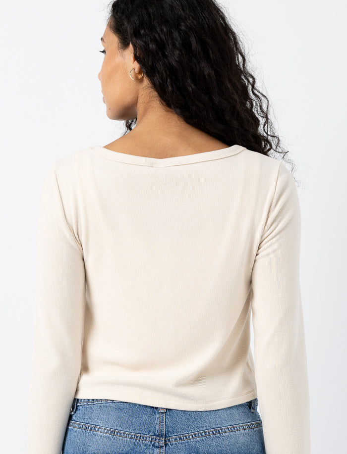 T-shirt côtelé à boutons
