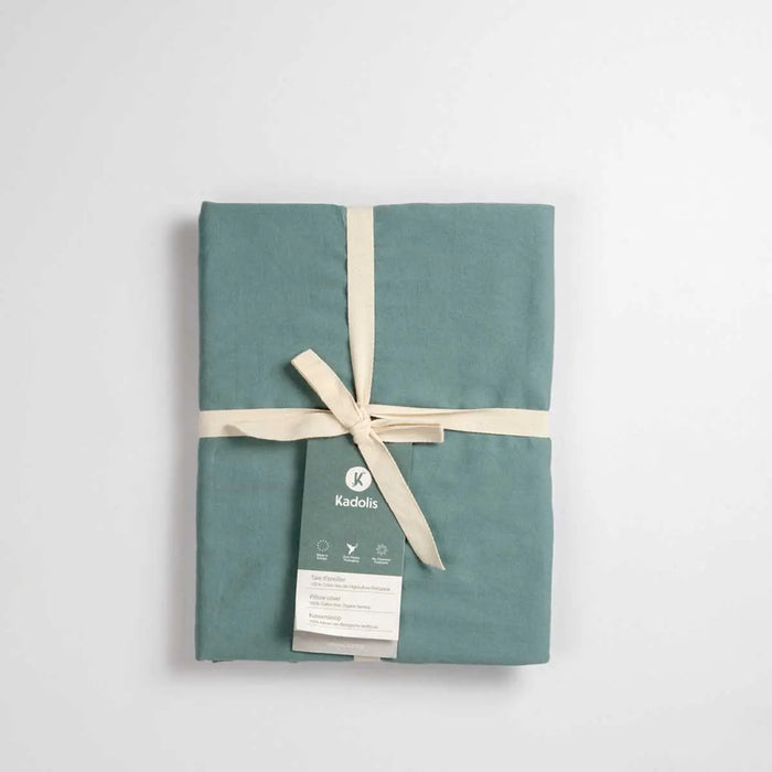 Taie d’oreiller bébé en coton bio Kadolis -  Eucalyptus 40x60cm