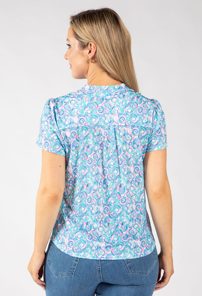 Tara Abstract Print Top