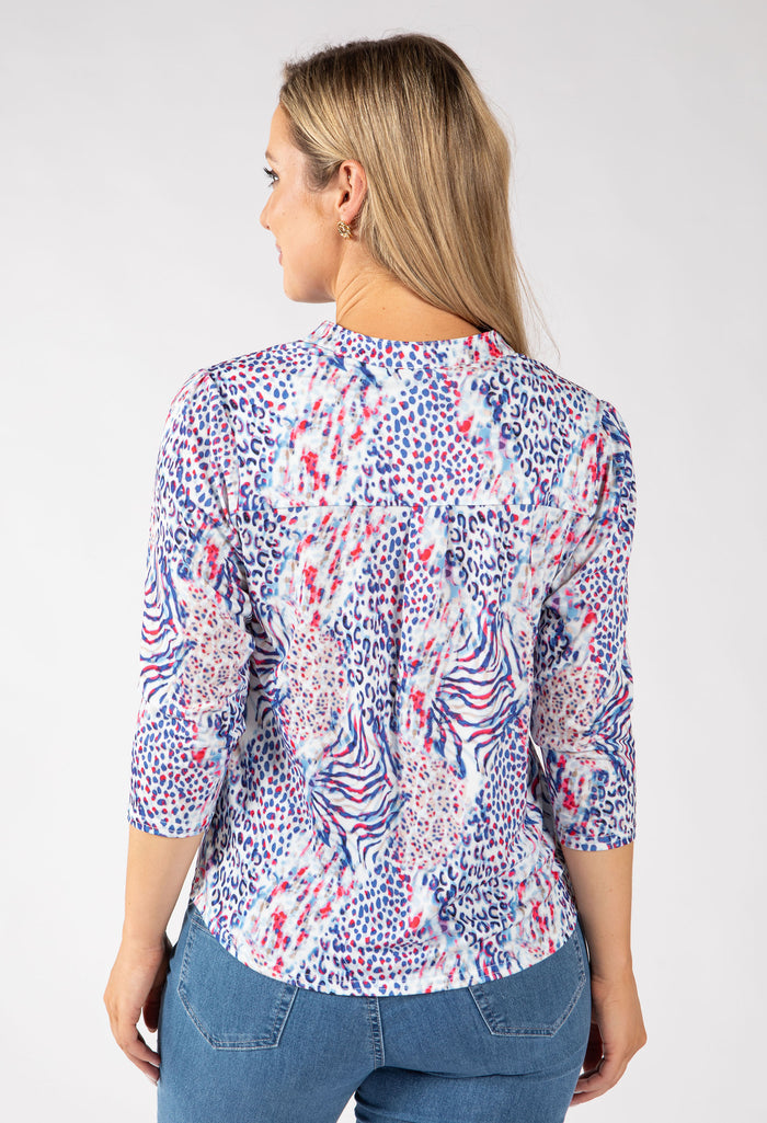 Tara Animal Print Blouse