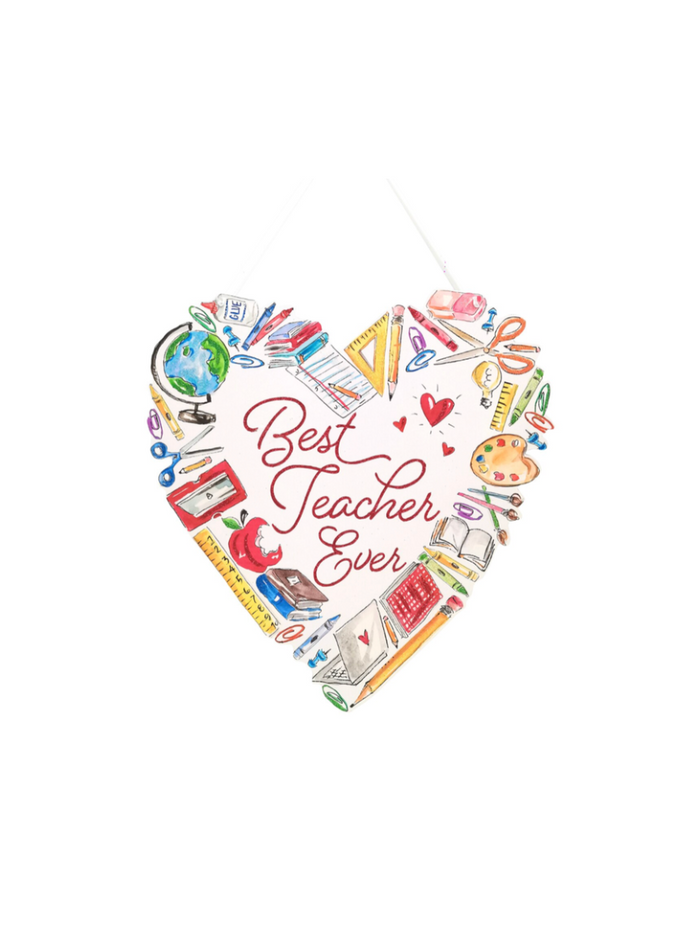 Teachers Heart PVC Door Hanger
