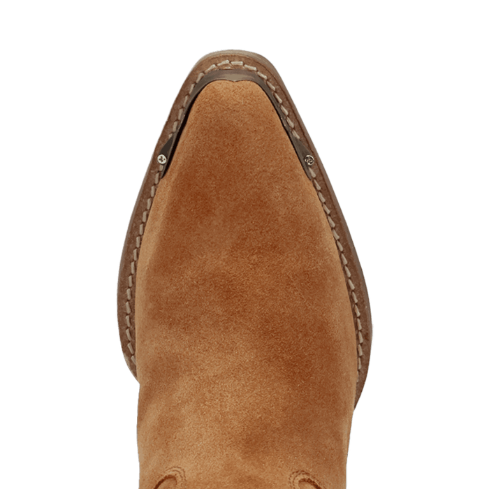 PRODUCT SHOT TEXAS CHARM SUEDE LEATHER BOOTIE AT TOE ANGLE