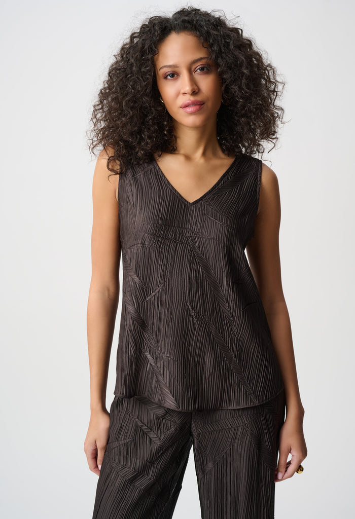 Textured V-Neck Top