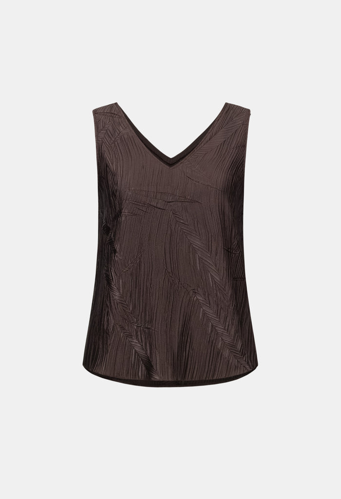 Textured V-Neck Top