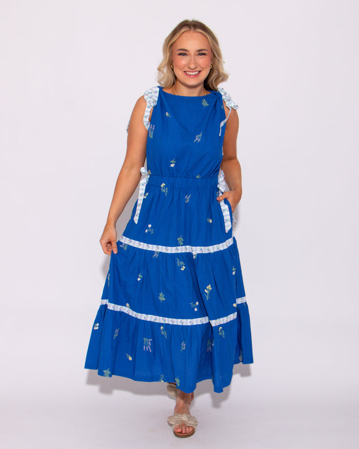 The Blue Petal Midi Dress